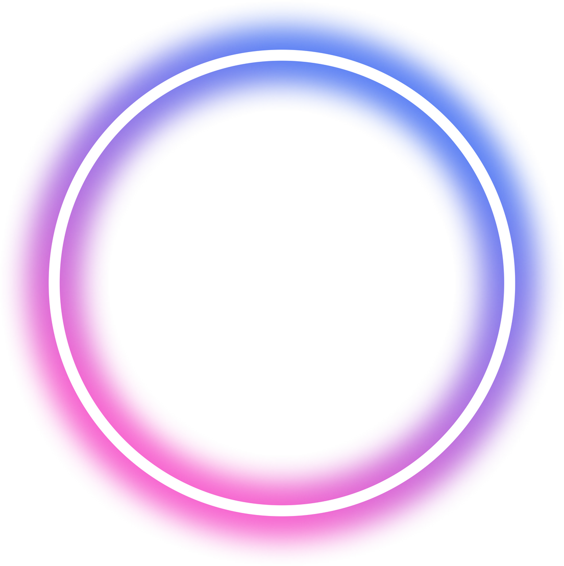 Circle neon frame